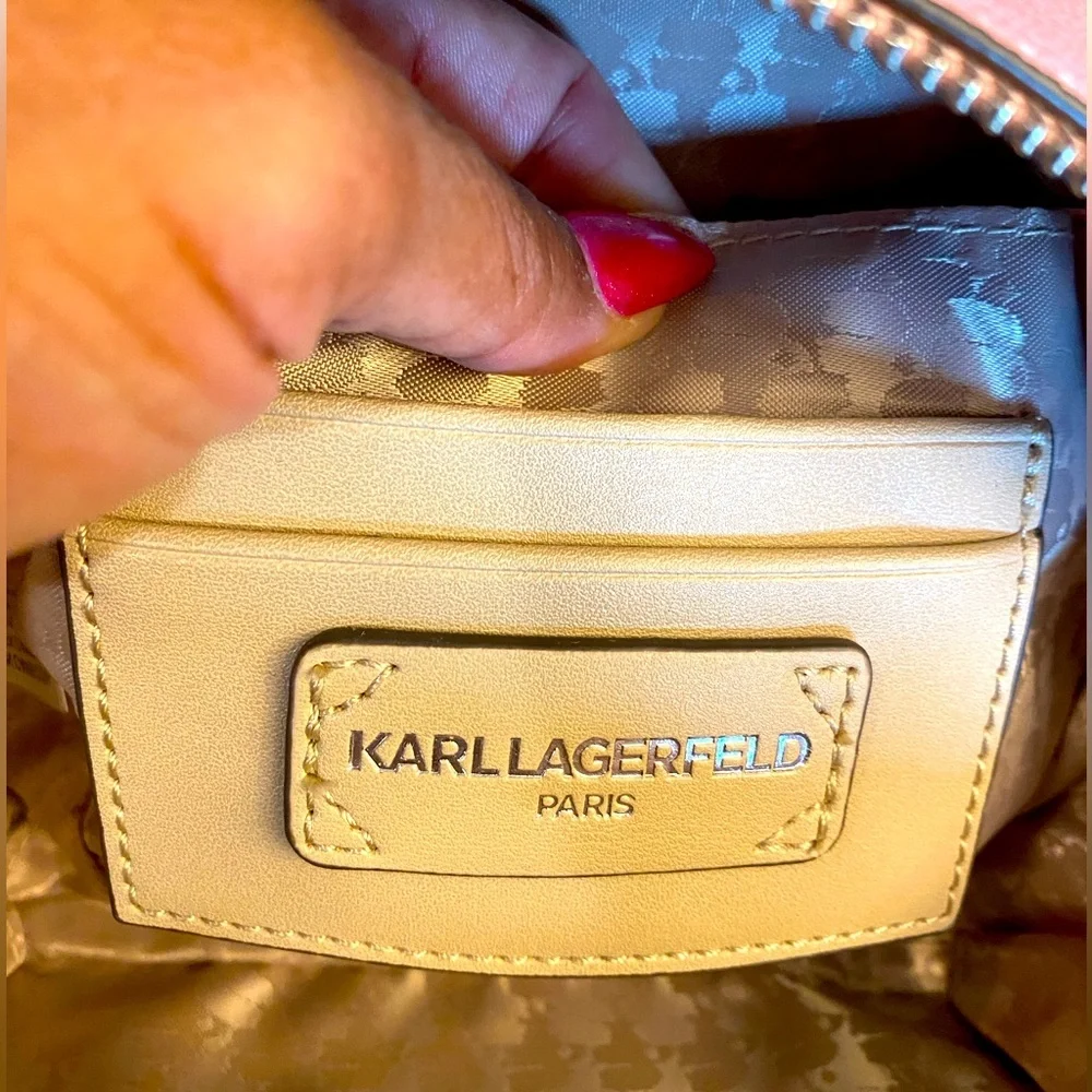 KARL LAGERFELD Paris Maybelle Top Handle Bag: Powder Blush, NWT